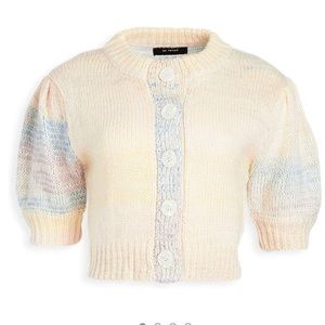 En Saison Women's Ombre Cardigan with Puff Sleeves